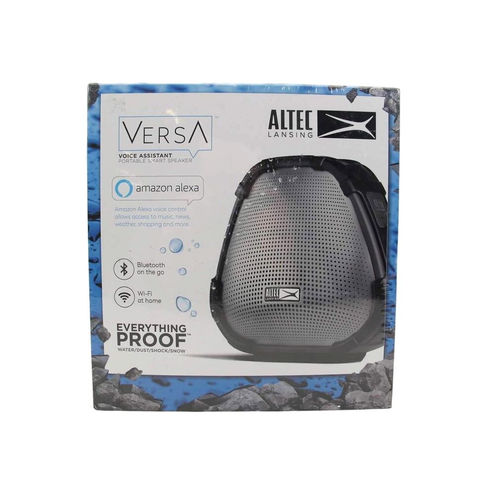 Altec Lansing VersA Smart Portable Bluetooth Speaker Black and Silver